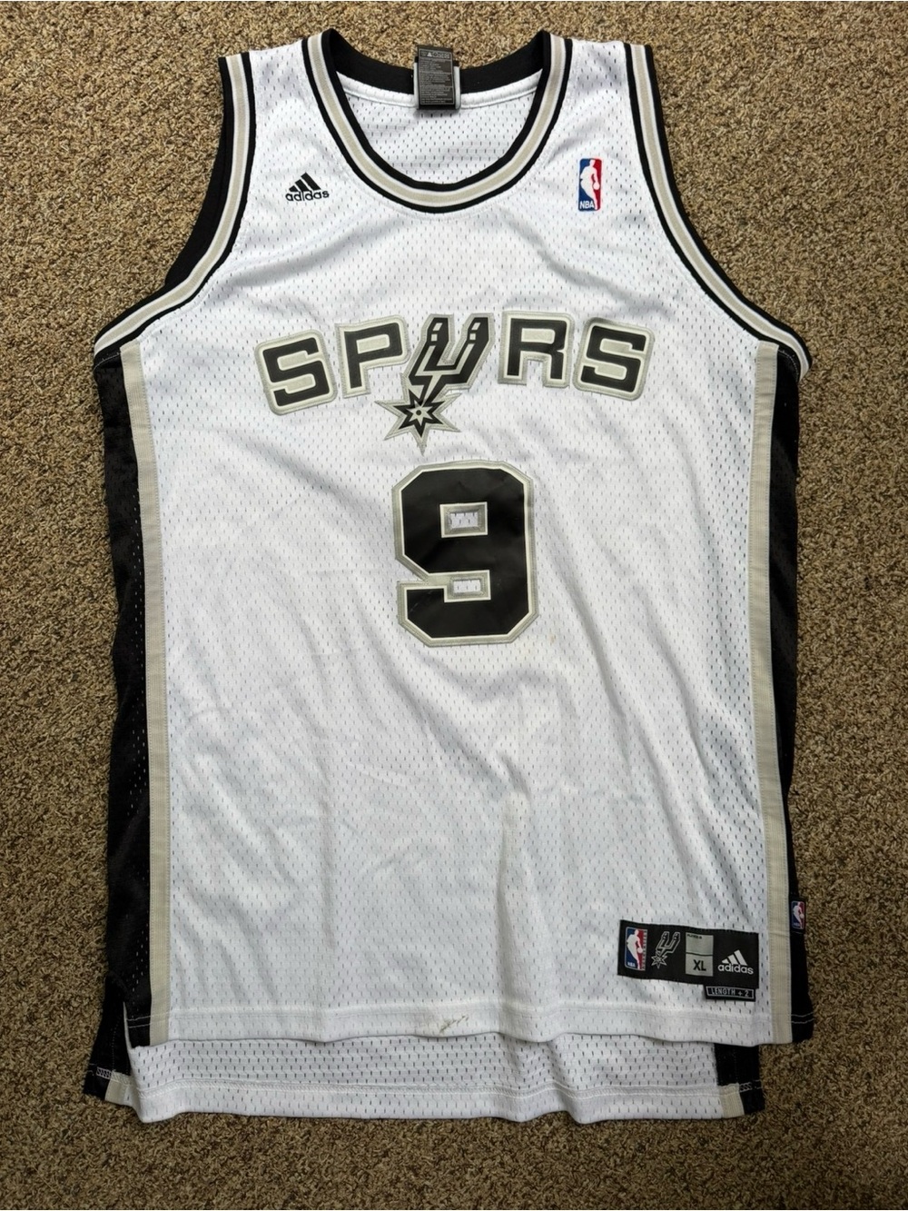 Adidas San Antonio Spurs Parker White Basketball Jersey XL